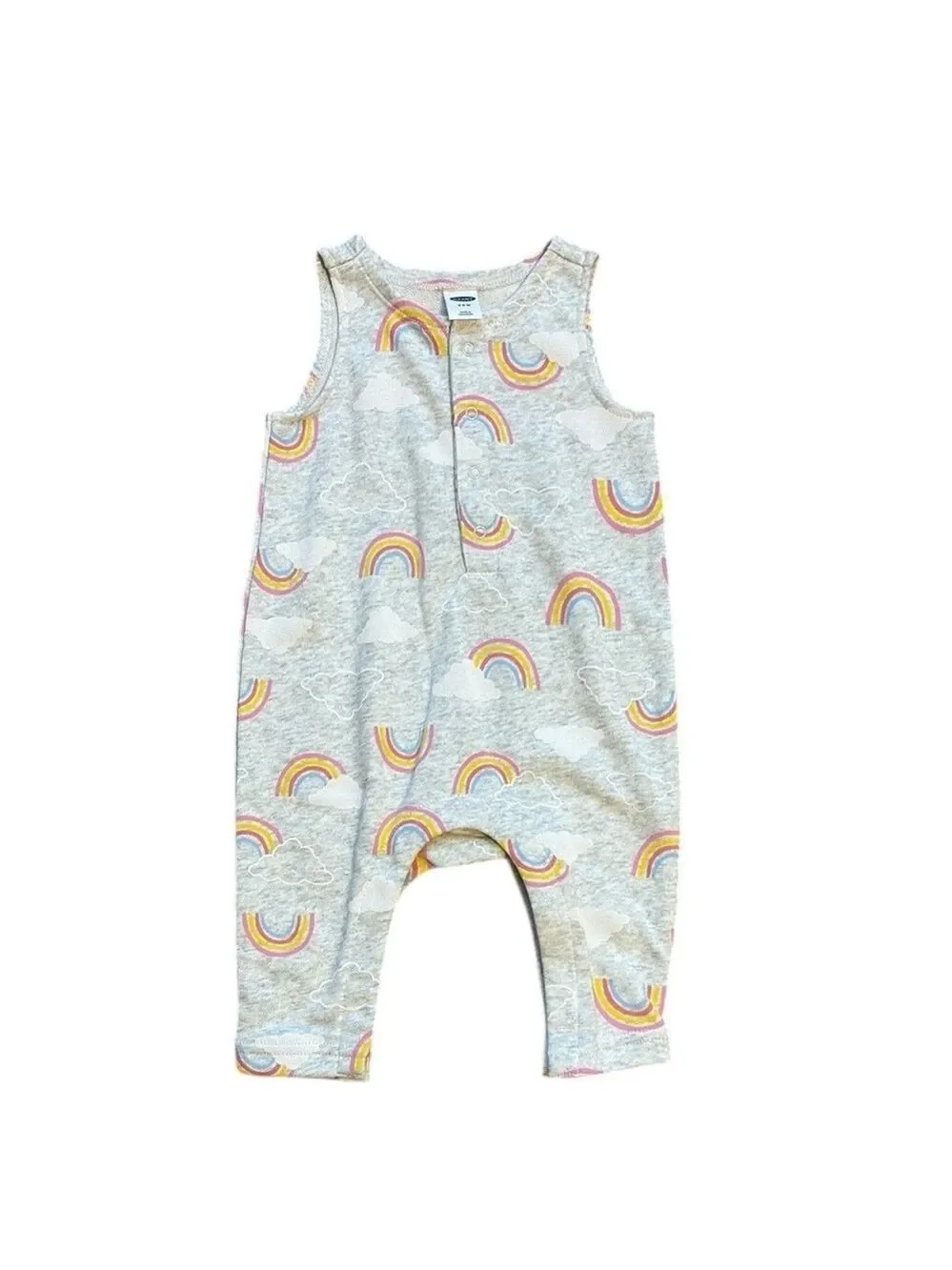 Old Navy Romper Sleeveless Rainbow Gray Size 3-6 Months New